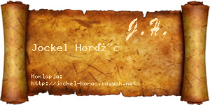 Jockel Horác névjegykártya